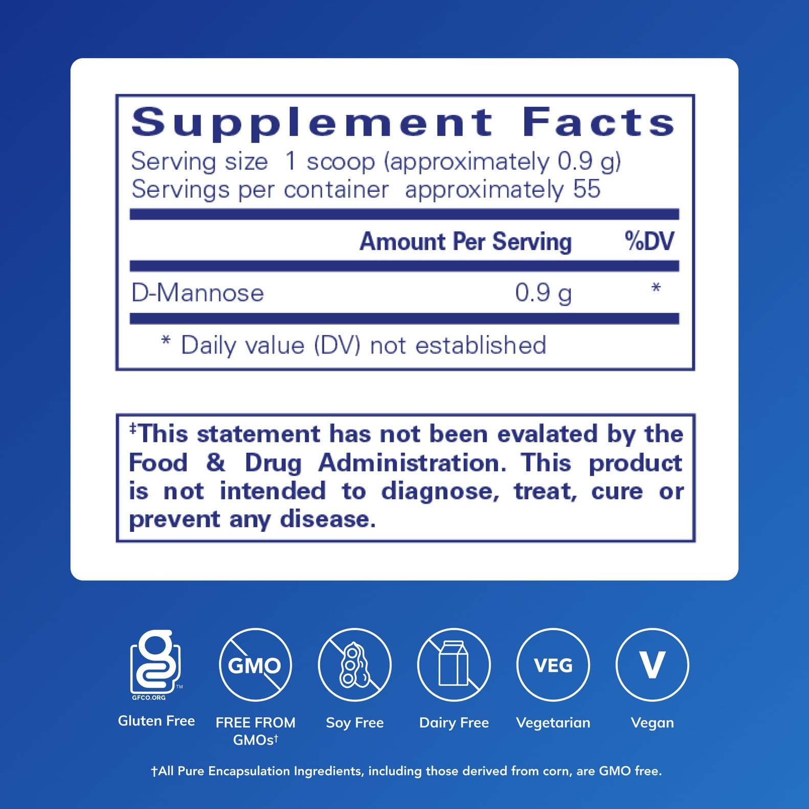 Pure Encapsulations D-Mannose Powder scoop shows easy daily dosing for urinary health.