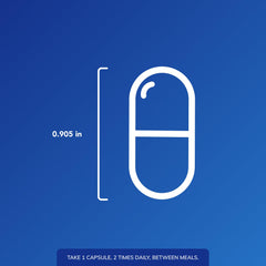 Daily Calm capsules arranged for easy daily use and swallowability.
