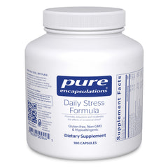 Pure Encapsulations Daily Stress Formula bottle for daily use, supporting calm moments.