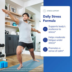 Pure Encapsulations Daily Stress Formula label front shows allergen-free formulation.