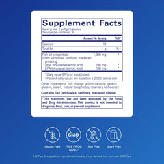 DHA Ultimate softgels close-up showing smooth texture for easy swallowing