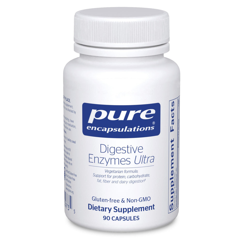 Pure Encapsulations Digestive Enzymes Ultra bottle front showing product label and form factor for broad digestion benefits