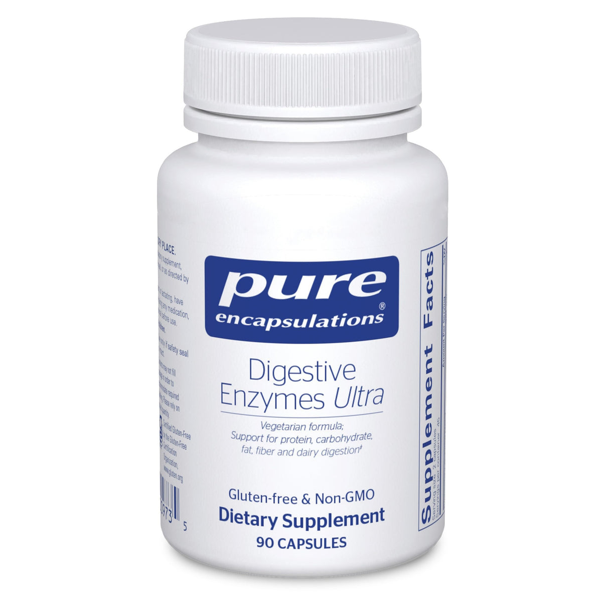 Pure Encapsulations Digestive Enzymes Ultra bottle front showing product label and form factor for broad digestion benefits