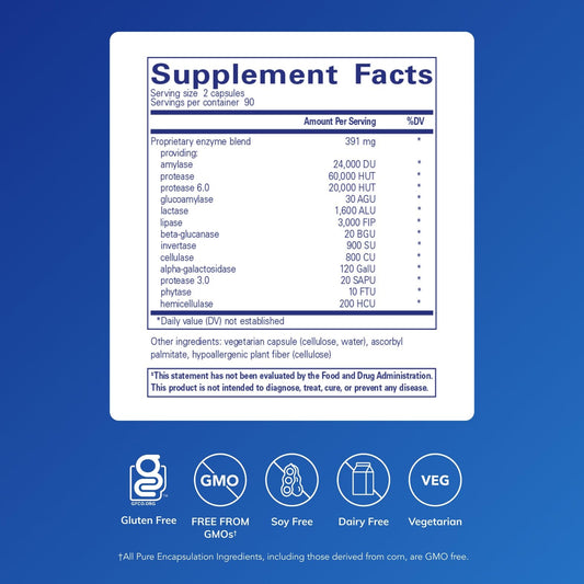 Digestive Enzymes Ultra capsules close-up highlighting vegetarian enzyme blend.