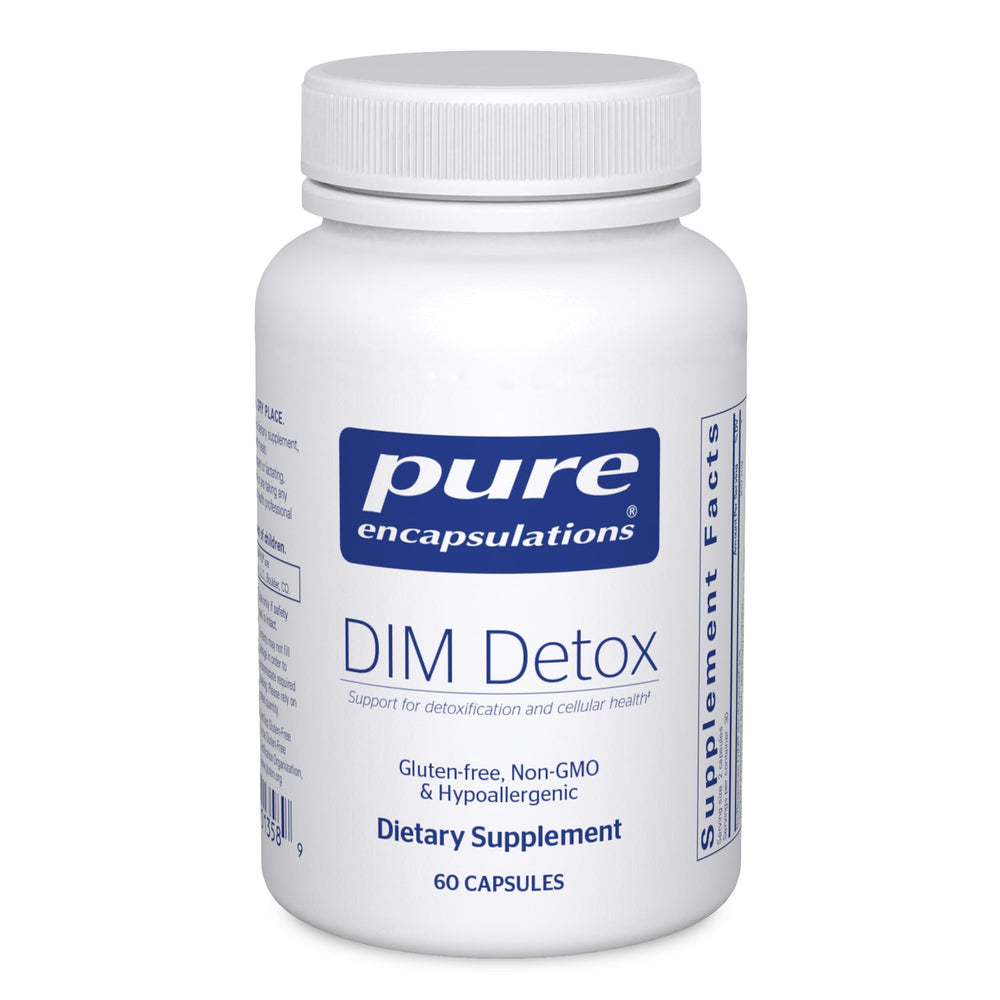 Pure Encapsulations DIM Detox bottle for detox support and cellular health.