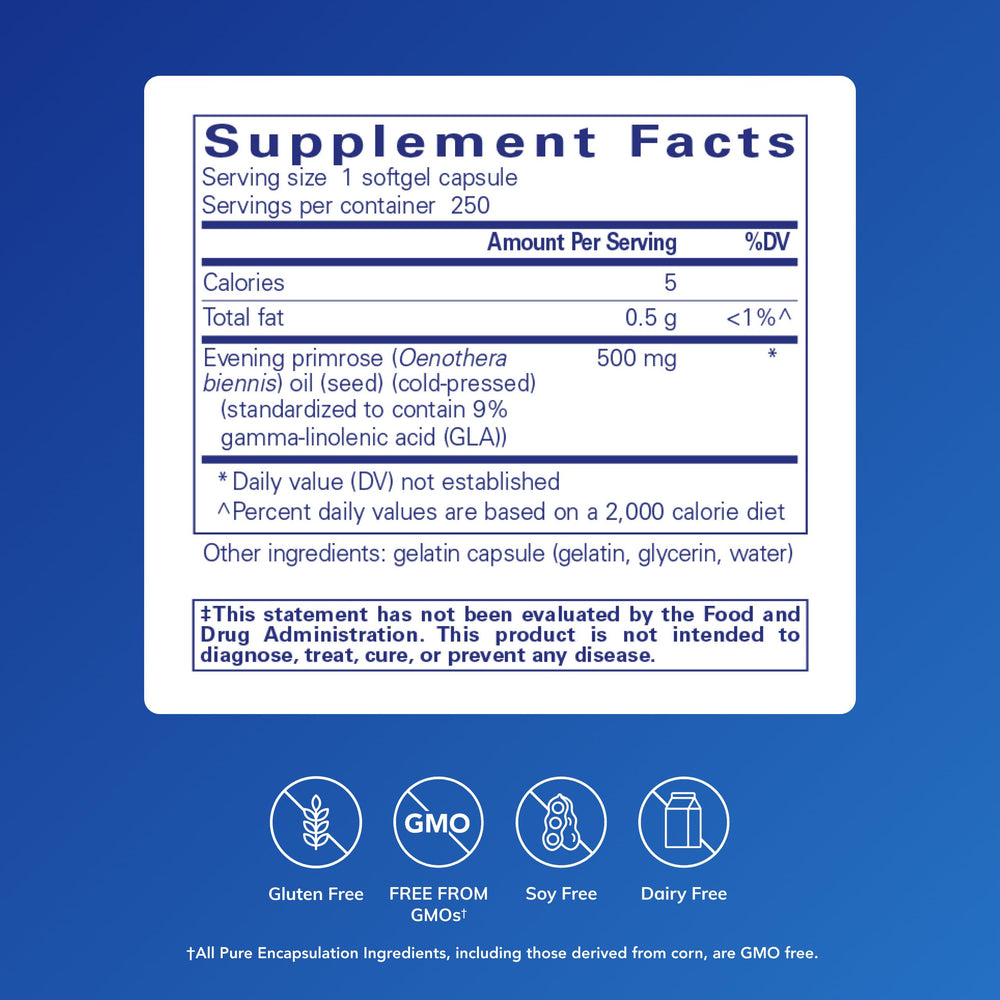 Pure Encapsulations E.P.O. bottle cap closeup highlights easy daily dosing for routine use.