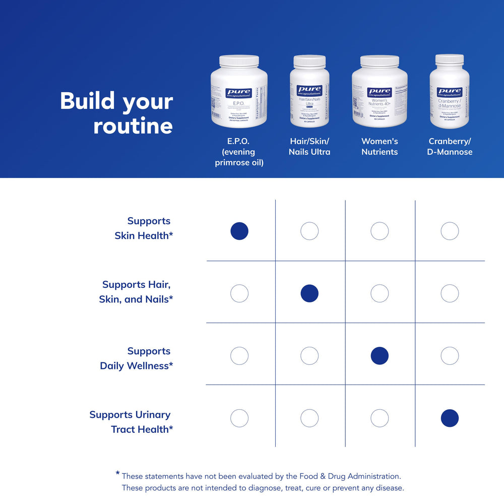 Pure Encapsulations E.P.O. bottle with label communicates premium sourcing and quality.