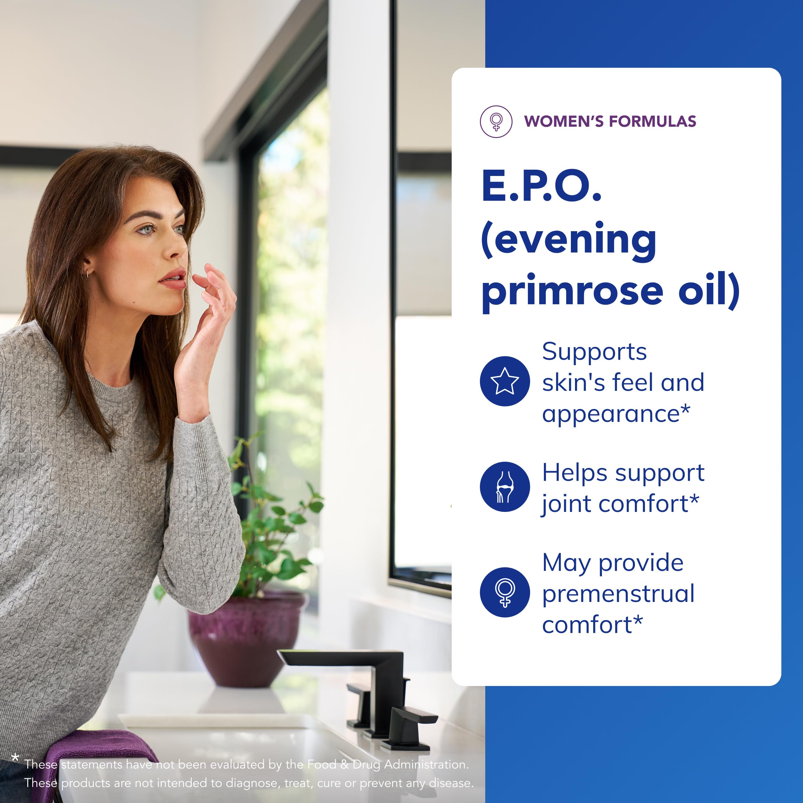 Pure Encapsulations E.P.O. softgels on card suggest convenient daily supplementation.