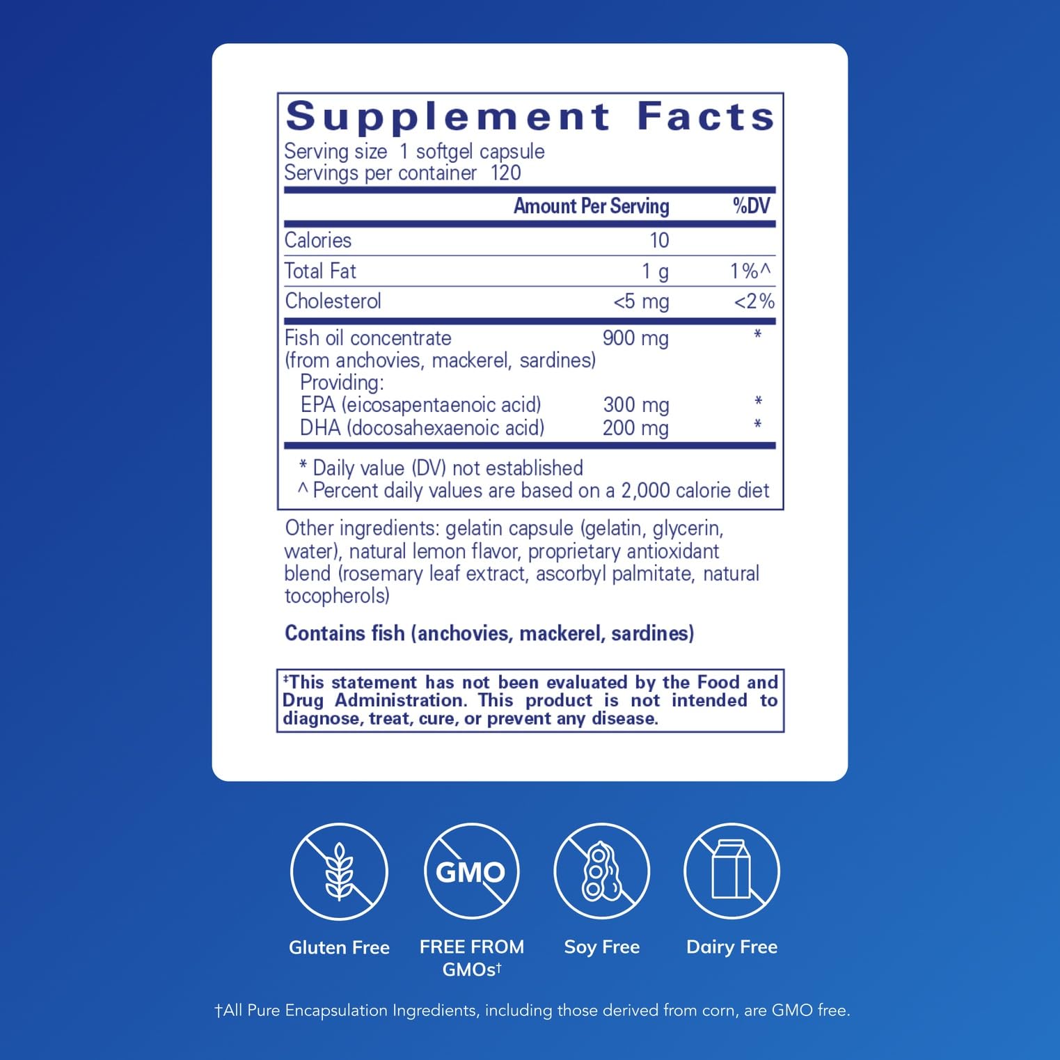 Pure Encapsulations EPA/DHA Lemon softgels, convenient daily omega-3 intake.