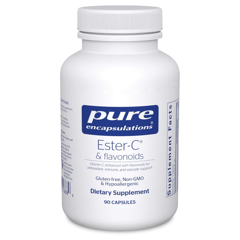 Pure Encapsulations Ester-C bottle for immune support and gentle digestion.