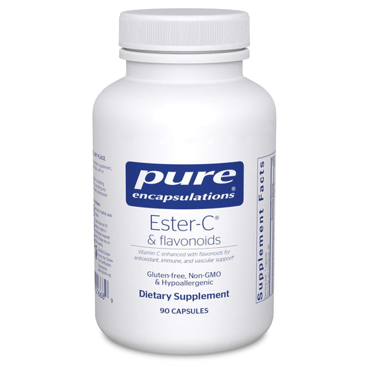 Pure Encapsulations Ester-C bottle for immune support and gentle digestion.