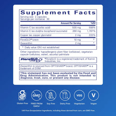 Close-up of EyeProtect Basics capsules showing easy-to-swallow softgels.