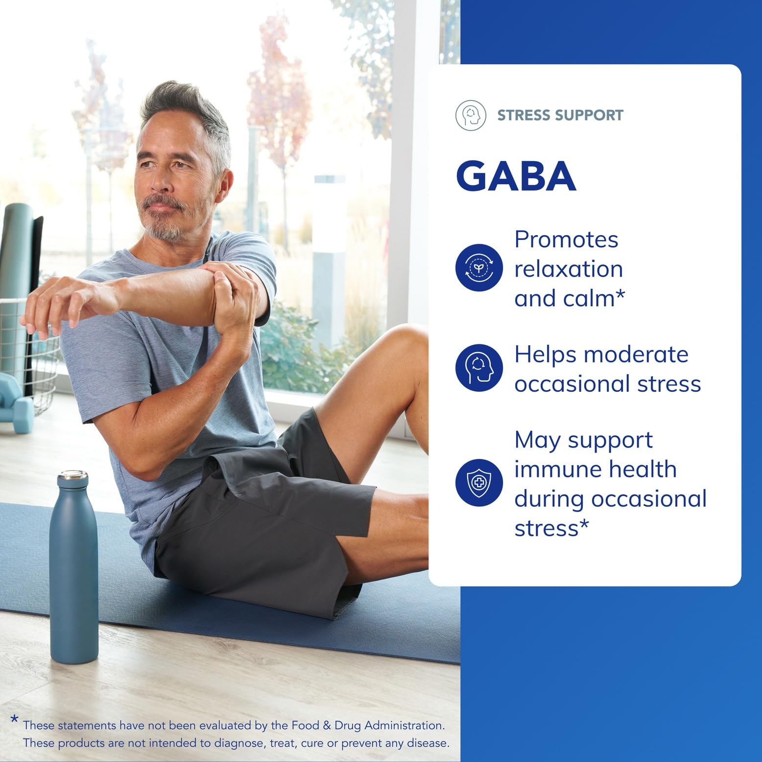 Pure Encapsulations GABA label detailing allergen-free formulation.