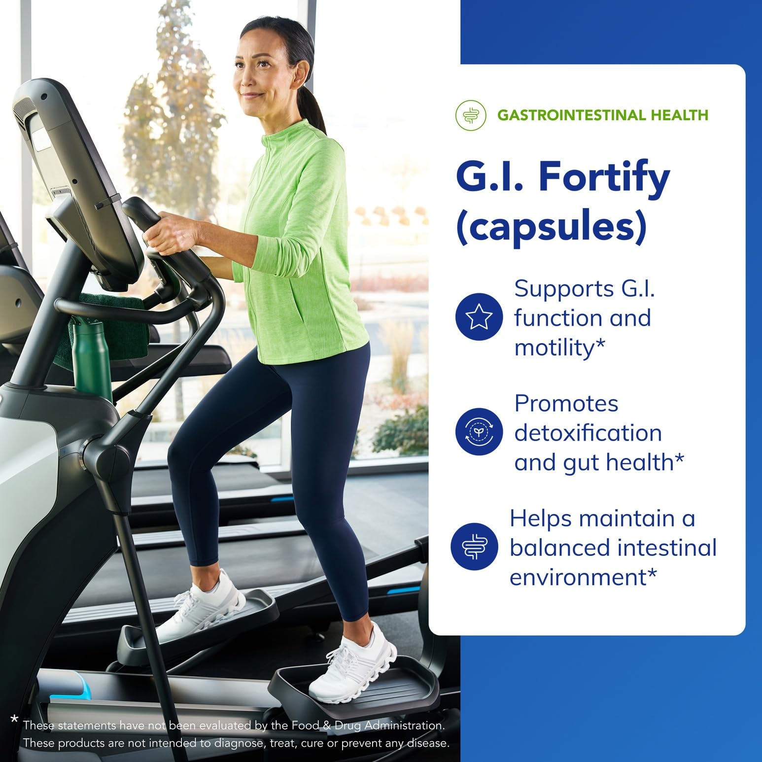 Front label of Pure Encapsulations GI Fortify highlighting fiber benefits for digestion