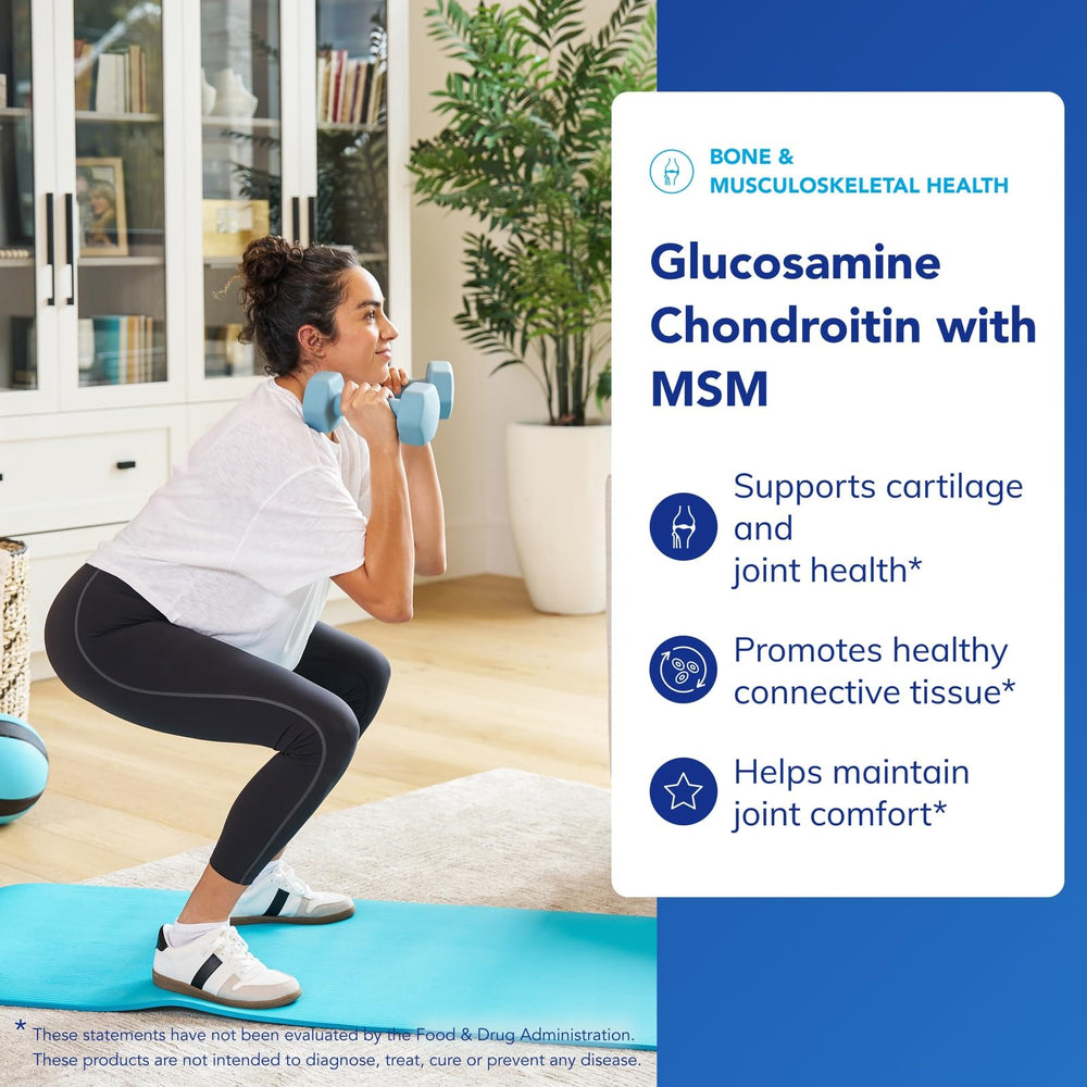 Bottle with meals cue for taking Pure Encapsulations Glucosamine Chondroitin MSM