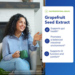 Pure Encapsulations Grapefruit Seed Extract capsules provide convenient daily support for digestive balance.