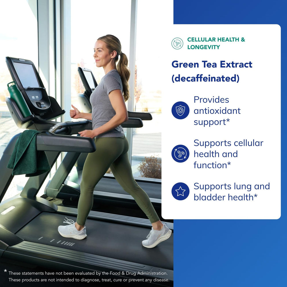 Decaffeinated green tea extract capsule close-up, emphasizing caffeine-free option.
