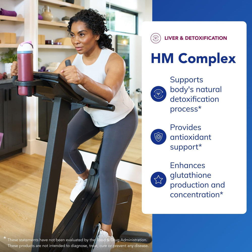 Close-up of HM Complex capsules for easy daily wellness use.