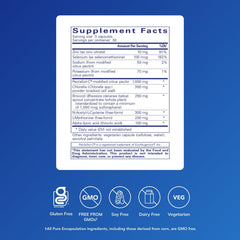 Pure Encapsulations HM Complex label highlights clean, allergen-free ingredients.