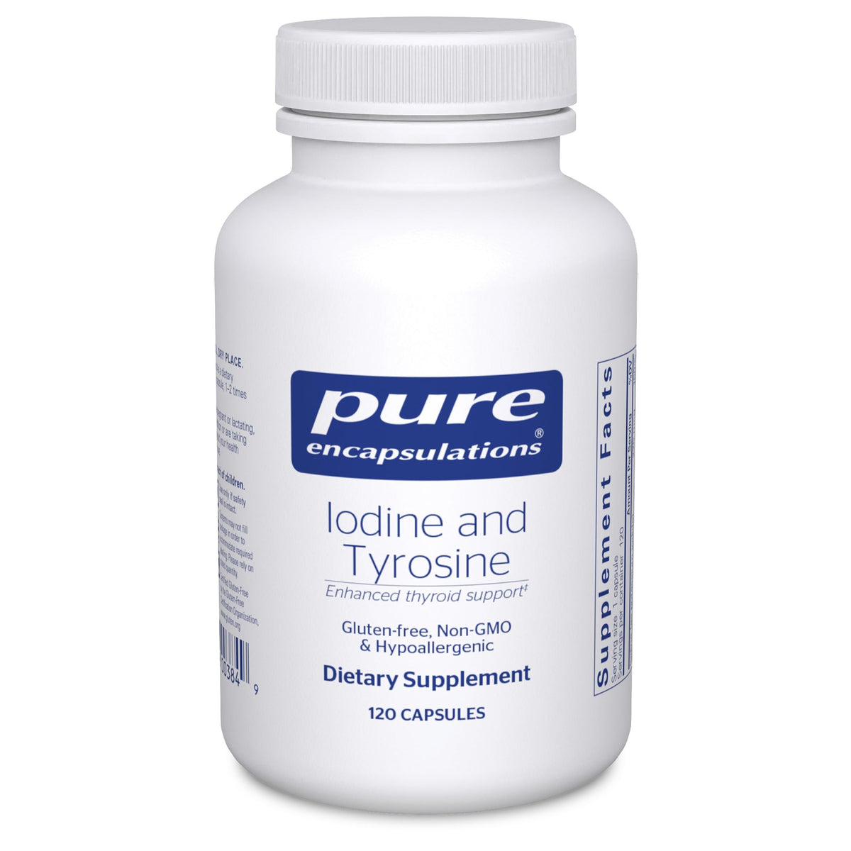 Pure Encapsulations Iodine and Tyrosine bottle promoting thyroid support