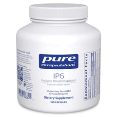 Pure Encapsulations IP6 bottle pour for easy daily dosing and antioxidant support.