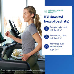 IP6 label closeup shows pure quality and allergen-free ingredients.
