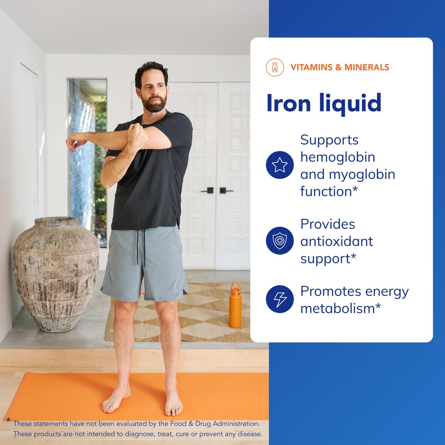 Pure Encapsulations Iron Liquid label-detail highlights ingredients and hypoallergenic formulation.