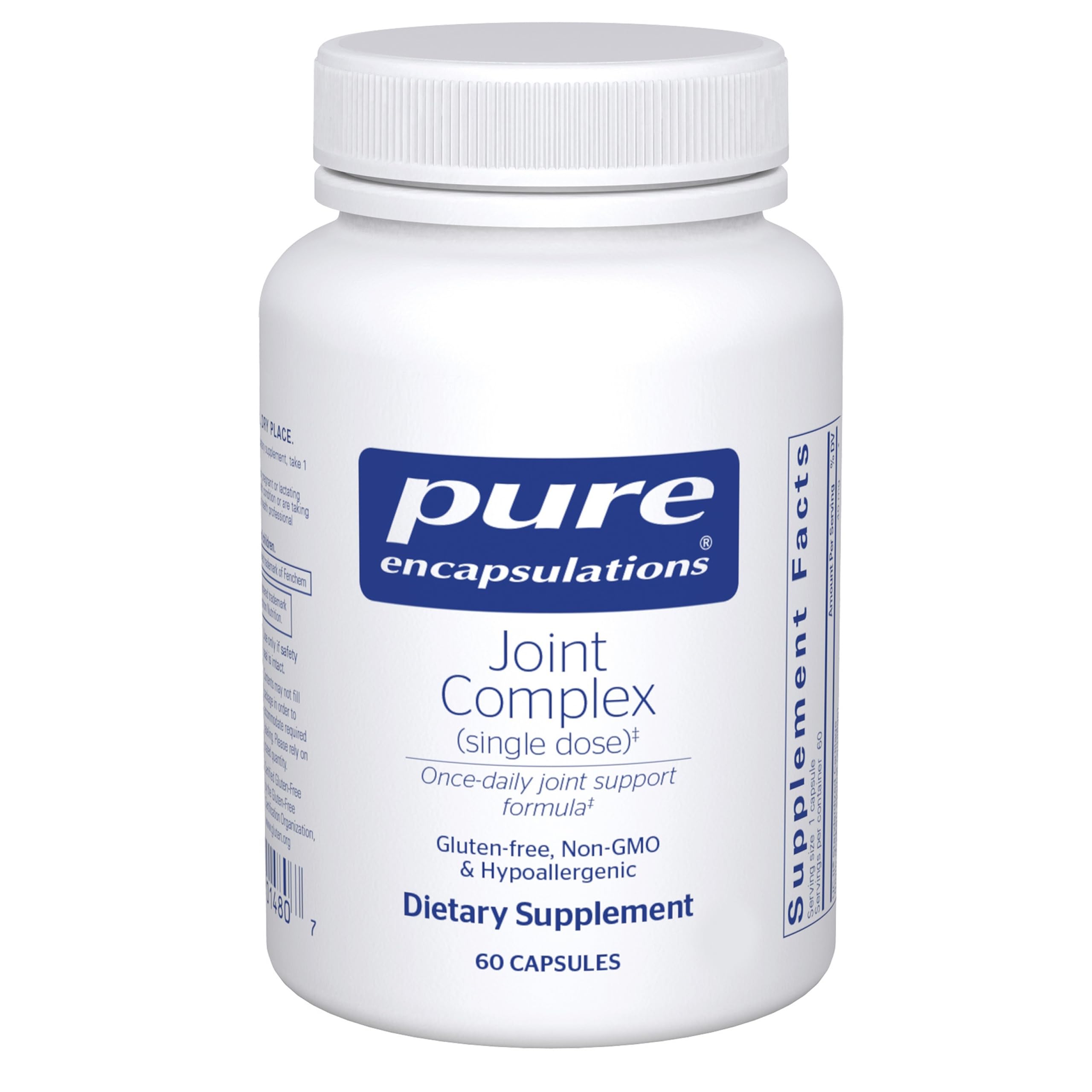 Pure Encapsulations Joint Complex bottle shows daily joint comfort support.