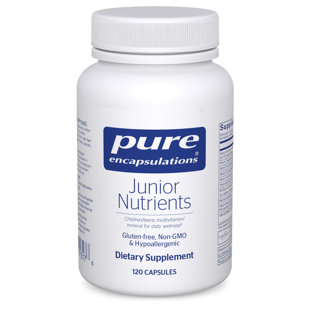 Pure Encapsulations Junior Nutrients bottle front for daily kids' wellness.