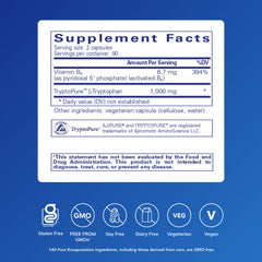 L-Tryptophan capsules from Pure Encapsulations ready for daily use