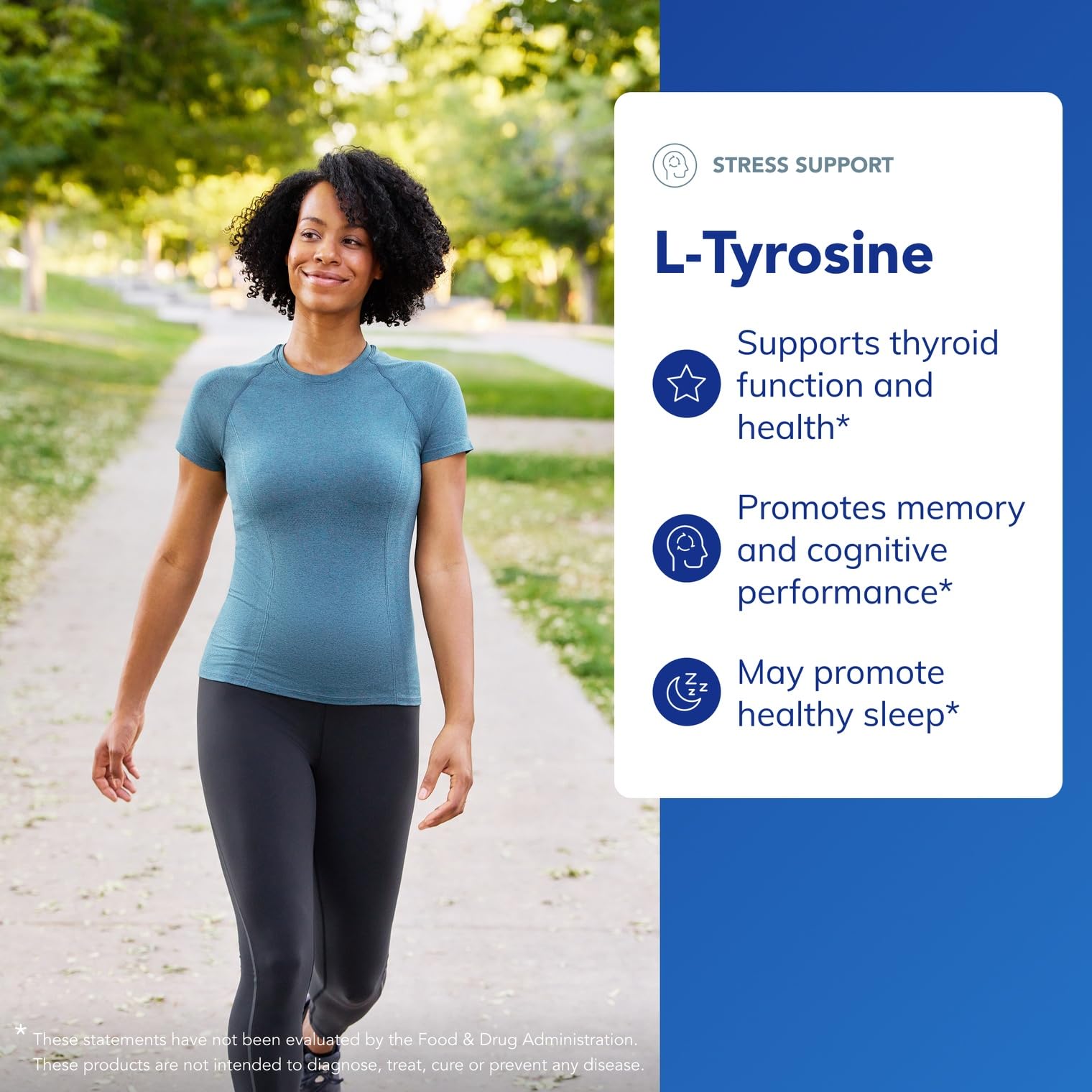 Pure Encapsulations L-Tyrosine label emphasizing allergen-free, non-GMO quality