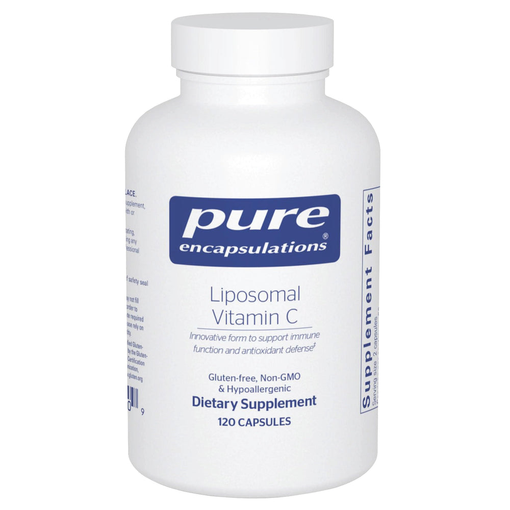 Pure Encapsulations Liposomal Vitamin C bottle offers easy-to-digest daily immune support.