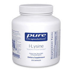 Pure Encapsulations L-Lysine bottle pour for easy daily immune support.