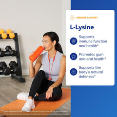 Pure Encapsulations L-Lysine label detail showing L-Lysine HCl content.