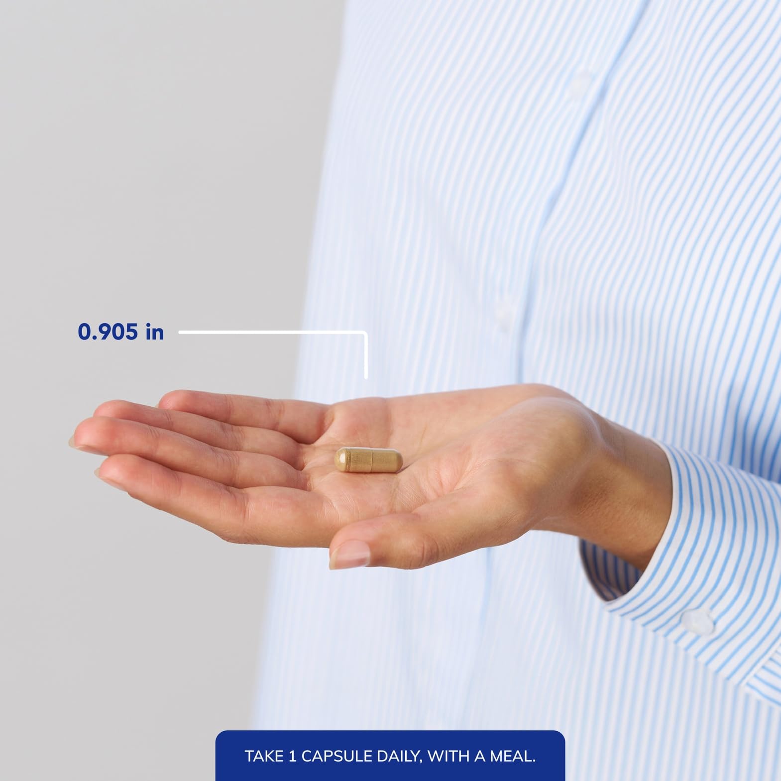 Dosing scoop demonstrates easy, consistent daily dosage