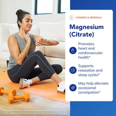 Label detail of allergen-free, non-GMO magnesium citrate supplement