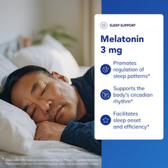 Pure Encapsulations Melatonin 3 mg label confirms quality and purity for nighttime support.