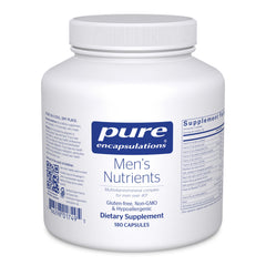 Pure Encapsulations Men's Nutrients bottle front shows a premium multivitamin for men over 40.