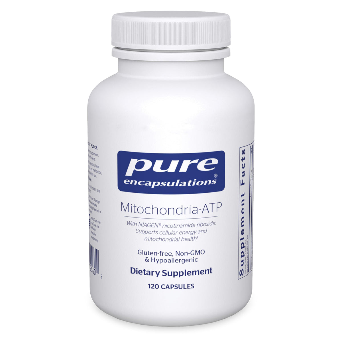 Pure Encapsulations Mitochondria-ATP bottle front view supporting cellular energy.