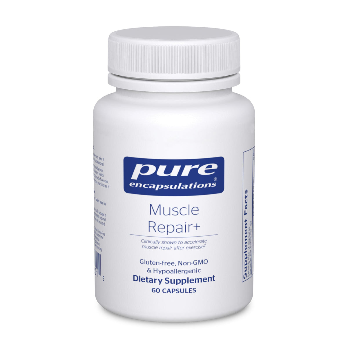 Pure Encapsulations Muscle Repair+ bottle offering convenient recovery support for active lifestyles