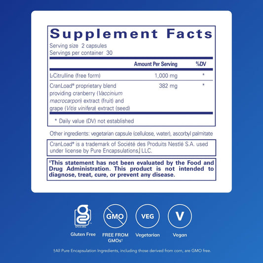 Pure Encapsulations Nitric Oxide Ultra capsules closeup, convenient daily capsules for vascular health.