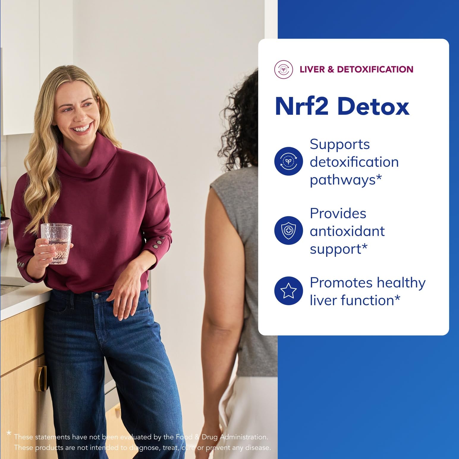 Pure Encapsulations Nrf2 Detox label closeup highlighting detox pathways