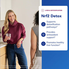Pure Encapsulations Nrf2 Detox label closeup highlighting detox pathways