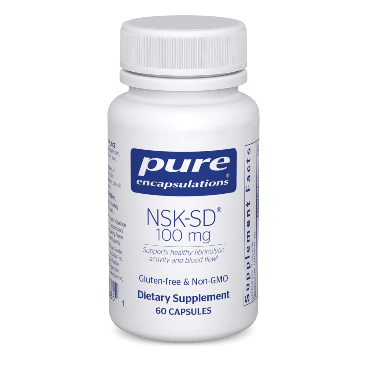 Pure Encapsulations NSK-SD bottle front showing label and product name, potentially indicating circulation support