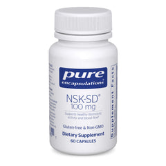 Pure Encapsulations NSK-SD bottle front showing label and product name, potentially indicating circulation support