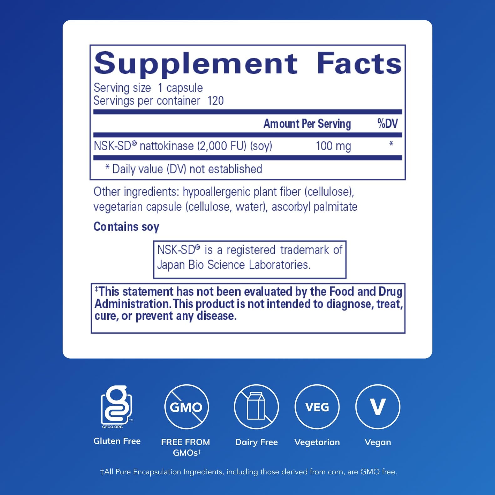 Pure Encapsulations NSK-SD capsules close-up, small and easy-to-swallow