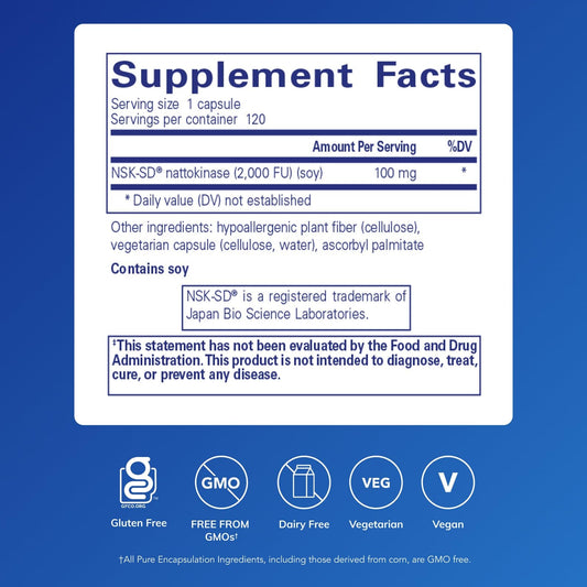 Pure Encapsulations NSK-SD capsules close-up, small and easy-to-swallow