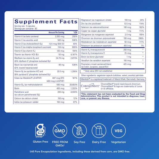 Pure Encapsulations Nutrient 950 capsules close-up shows easy swallowing