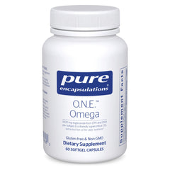 Pure Encapsulations O.N.E. Omega softgel front: convenient daily EPA/DHA for heart and cognition