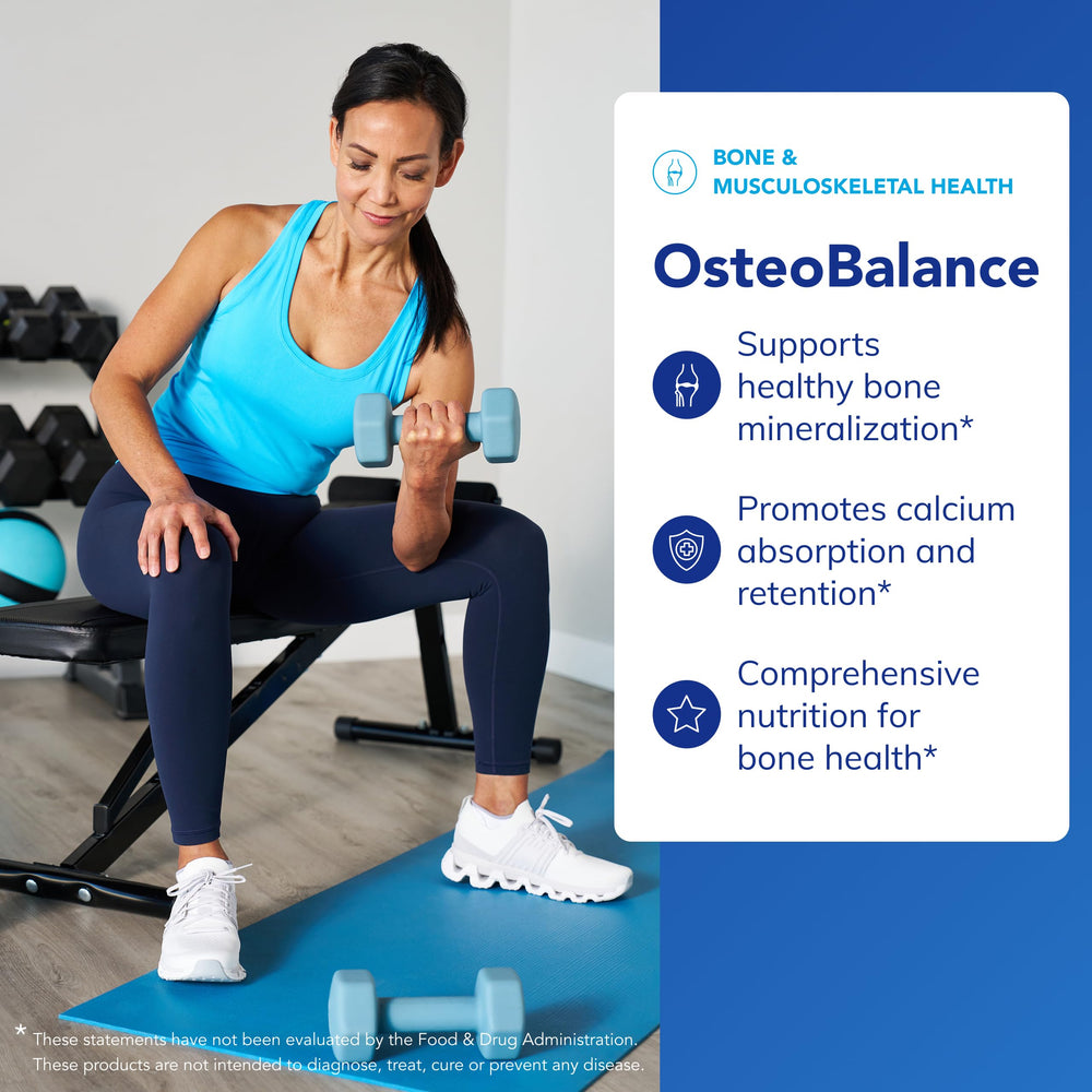 Daily dose view shows calcium and minerals in OsteoBalance